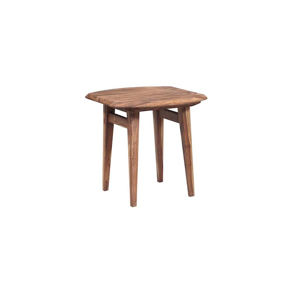 Back. Porter Designs - Fusion Solid Sheesham Wood End Table - Natural.