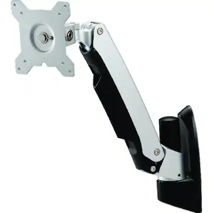 Front. Amer Networks - Amer AMR1AW Wall Mount for Monitor - TAA Compliant - 1 Display(s) Supported - 22.10 lb Load Capacity - 75 x 75, 100 x - Silver.