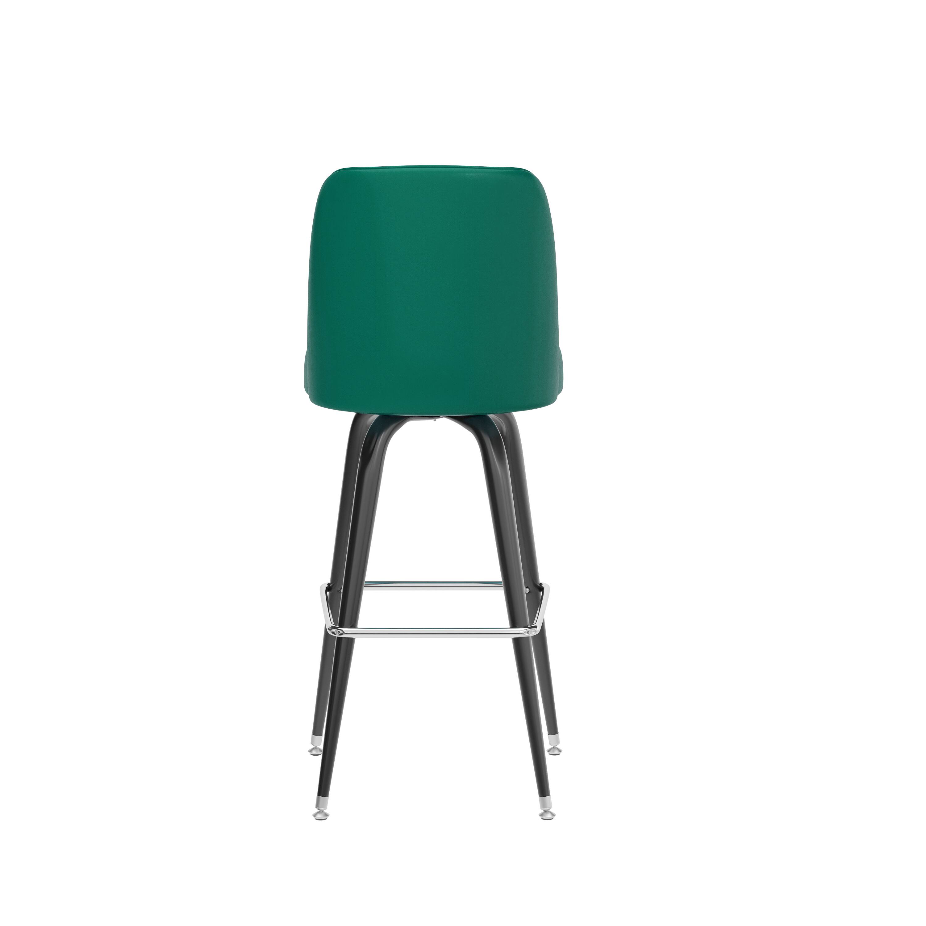 Alt View 7. Emma + Oliver - 2 Pack Metal Barstool with Swivel Bucket Seat - Green.