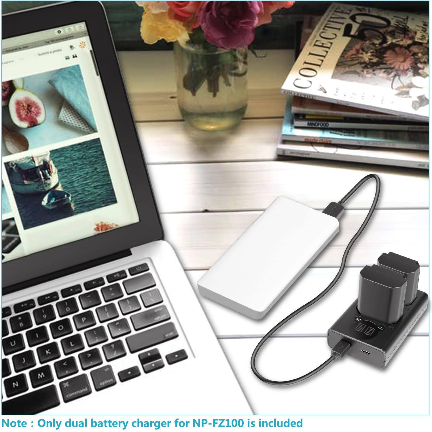 50 T COLLECTIVE MINIFOOD midesis 6 U J N I 9 I K M 1 o I P o : L ? > / < . x apton commend 1 I 1 - EHO

Note: Only dual battery charger for NP-FZ100 is included