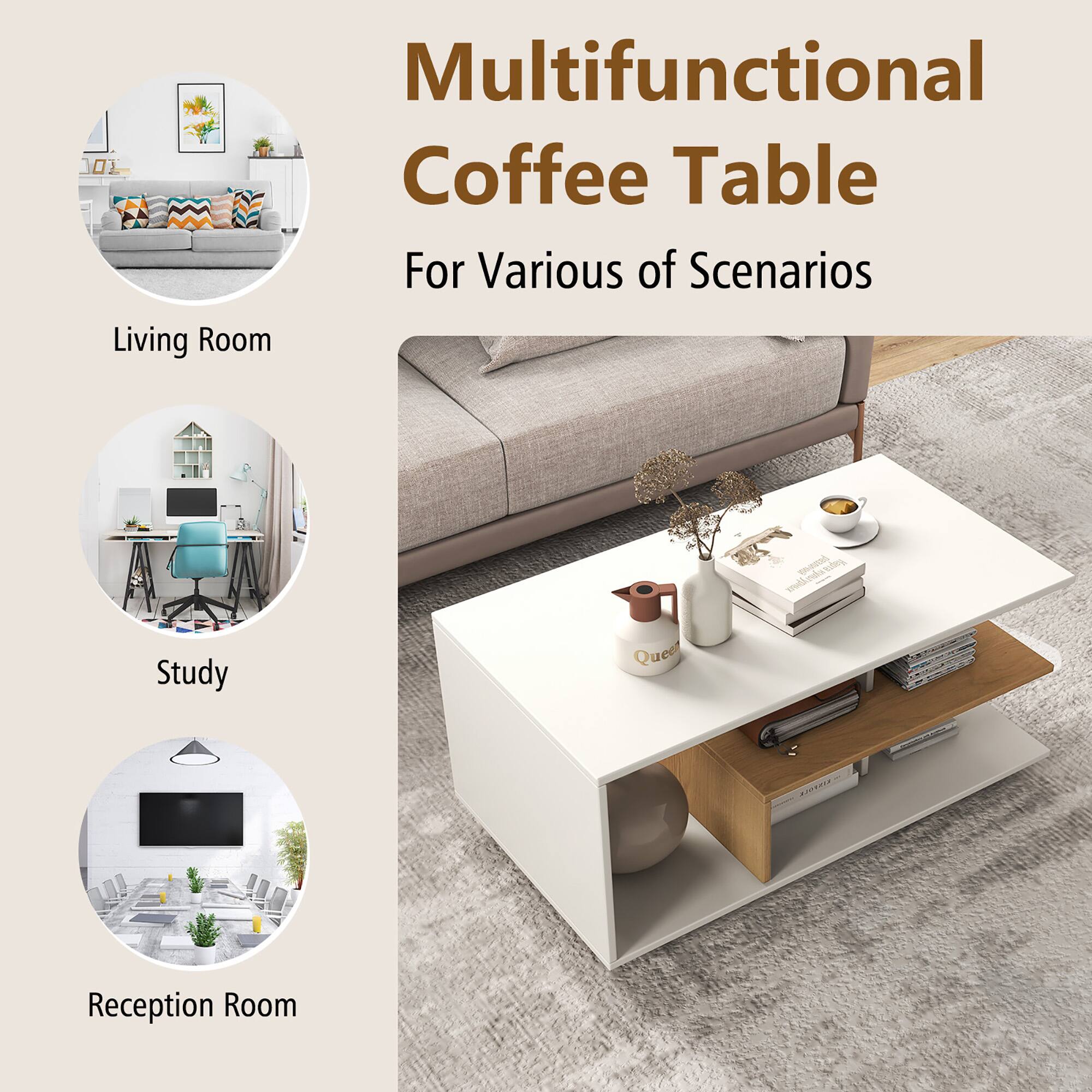 Multifunctional Coffee Table  
For Various of Scenarios  

Living Room  
Study  
Reception Room
