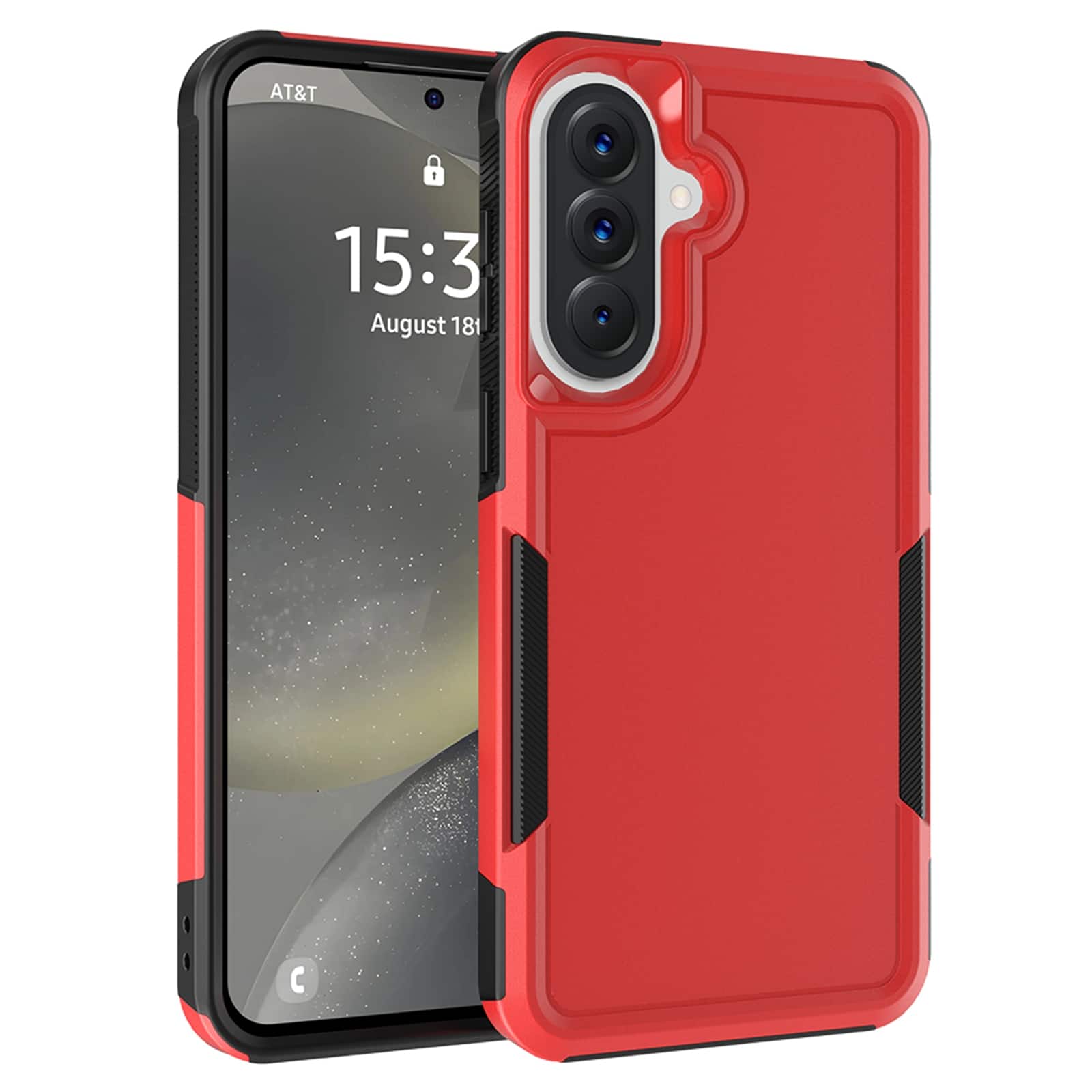UUCOVER - Shockproof Case for Samsung Galaxy A57 5G Hybrid Dual Layer TPU + PC Protective Anti-Slip Rugged Back Cover - Red price history on PriceWatchPro