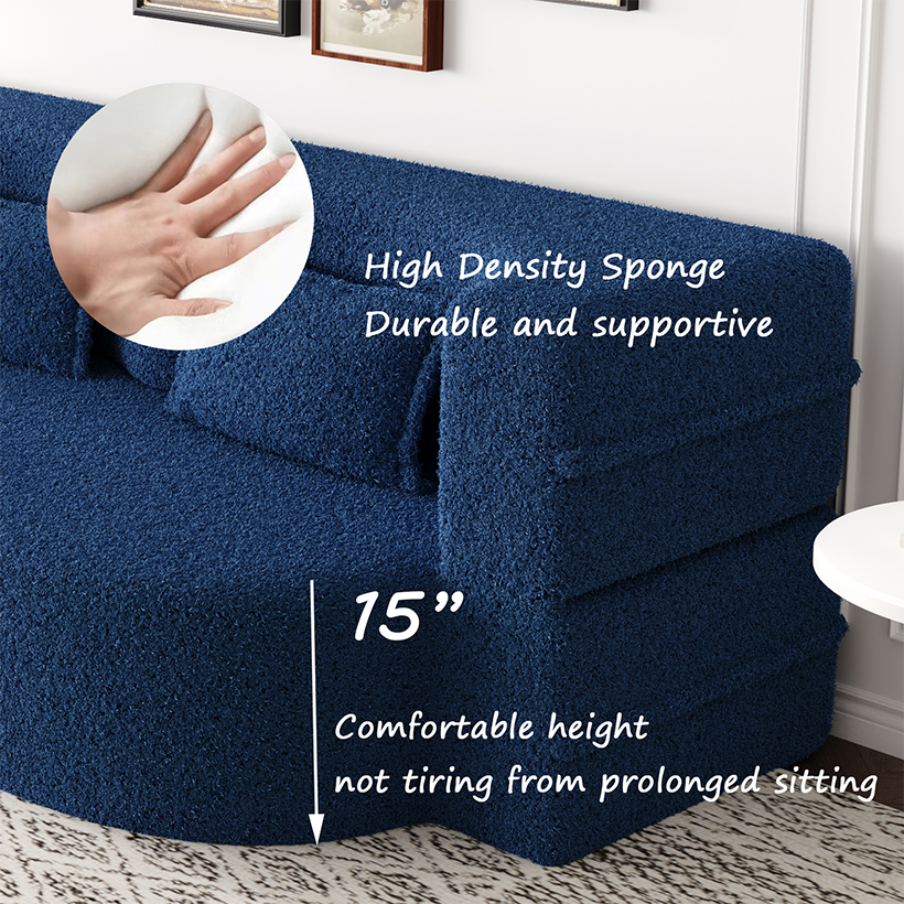 High Density Sponge  
Durable and supportive  

15"  
Comfortable height  
not tiring from prolonged sitting
