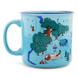 Disney - Winnie the Pooh Map of the Hundred Acre Wood Ceramic Mug | Holds 20 Ounce - Blue