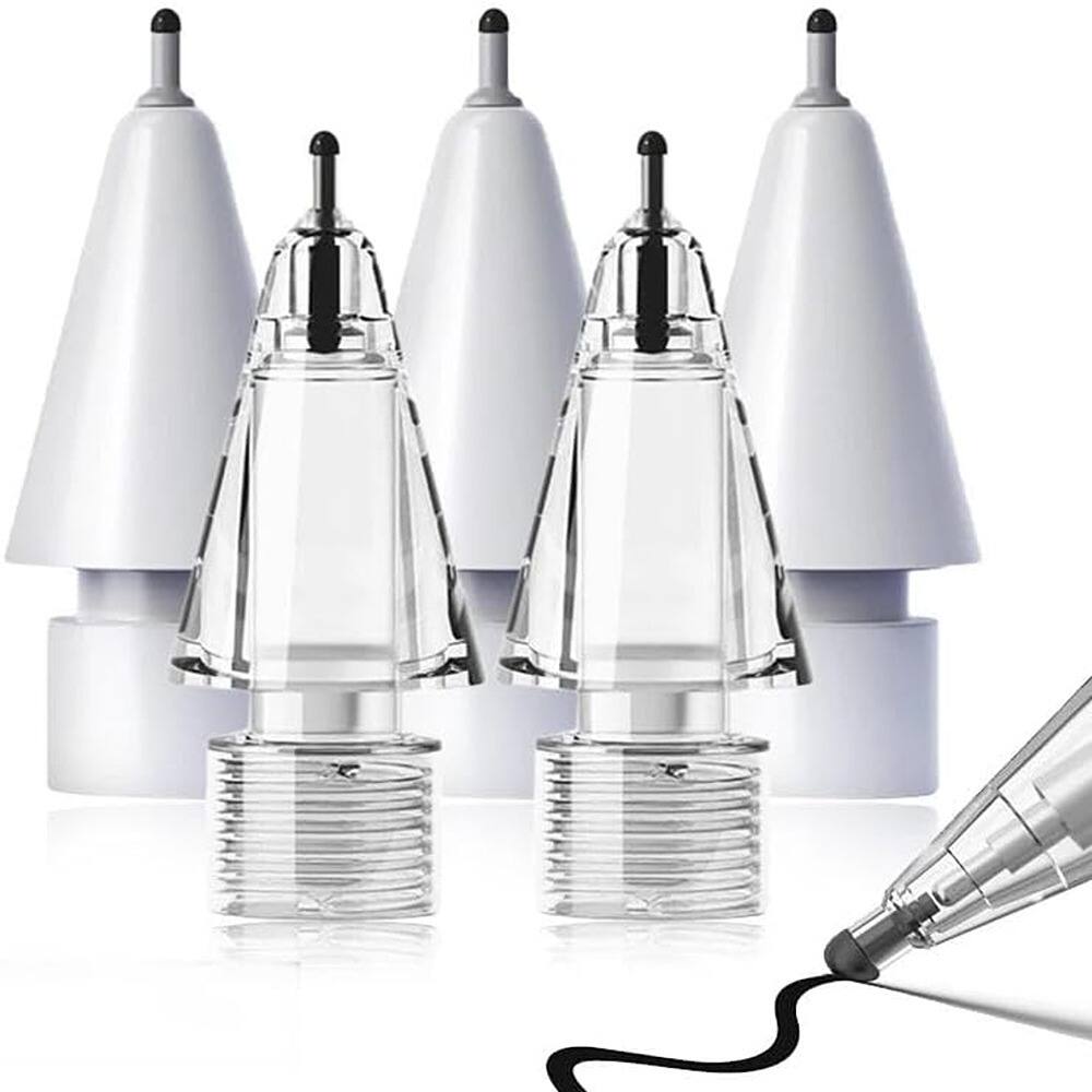 RTMB - Pencil tips for the Apple Pencil Pro that are compatible with the Apple 2nd 1st Gen - clear&white