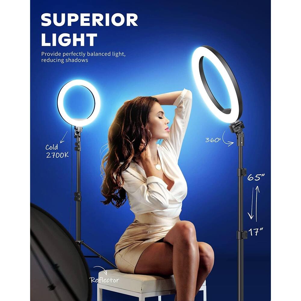 SUPERIOR LIGHT  
Provide perfectly balanced light, reducing shadows  

Cold 2700K  
360°  
65"  
17"  
Reflector