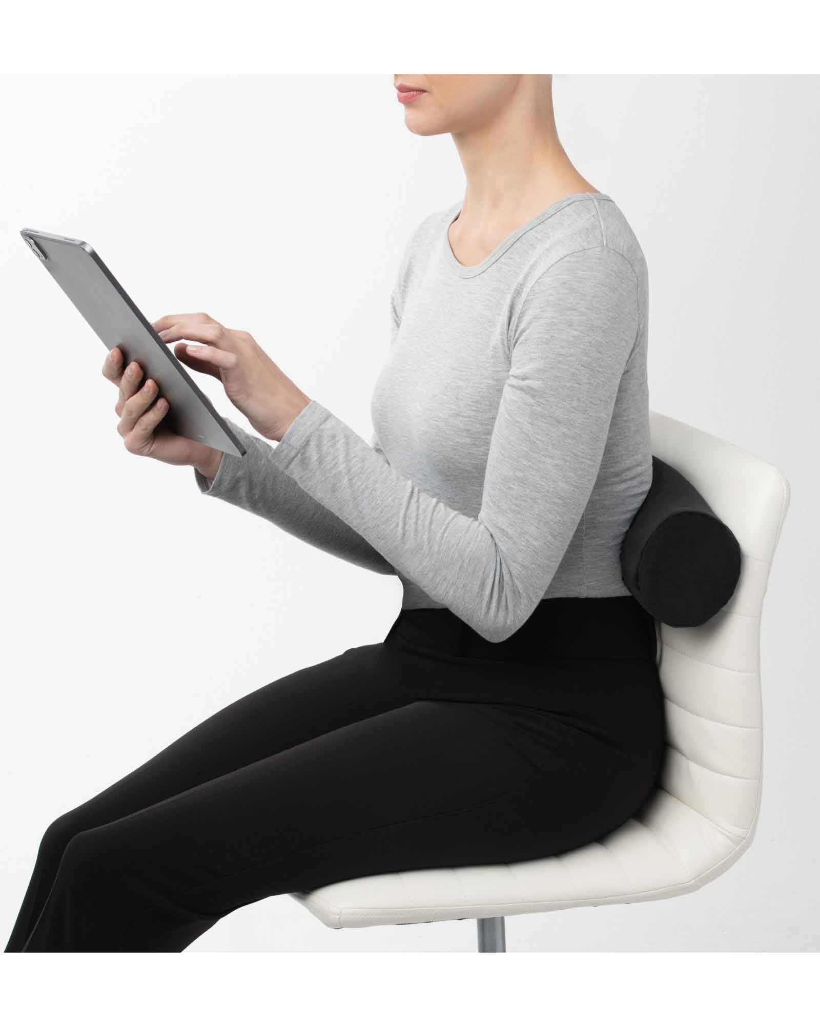 Alt View 2. Fabibe - Free Form Travel Pillow - Lightweight Flexible Memory Foam Neck For Sleeping Car Airplane & Support Size: One Size Black - Grey One Size.