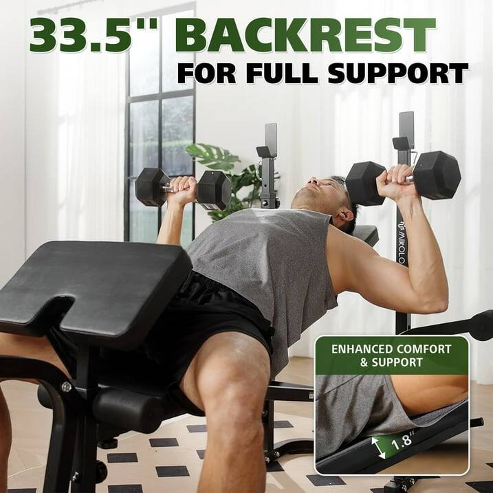 33.5" BACKREST FOR FULL SUPPORT

ENHANCED COMFORT & SUPPORT

1.8"