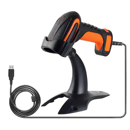 Front. Tera - Wired Barcode Scanner Waterproof Plug and Play with 5.3ft Cable 8100Y.