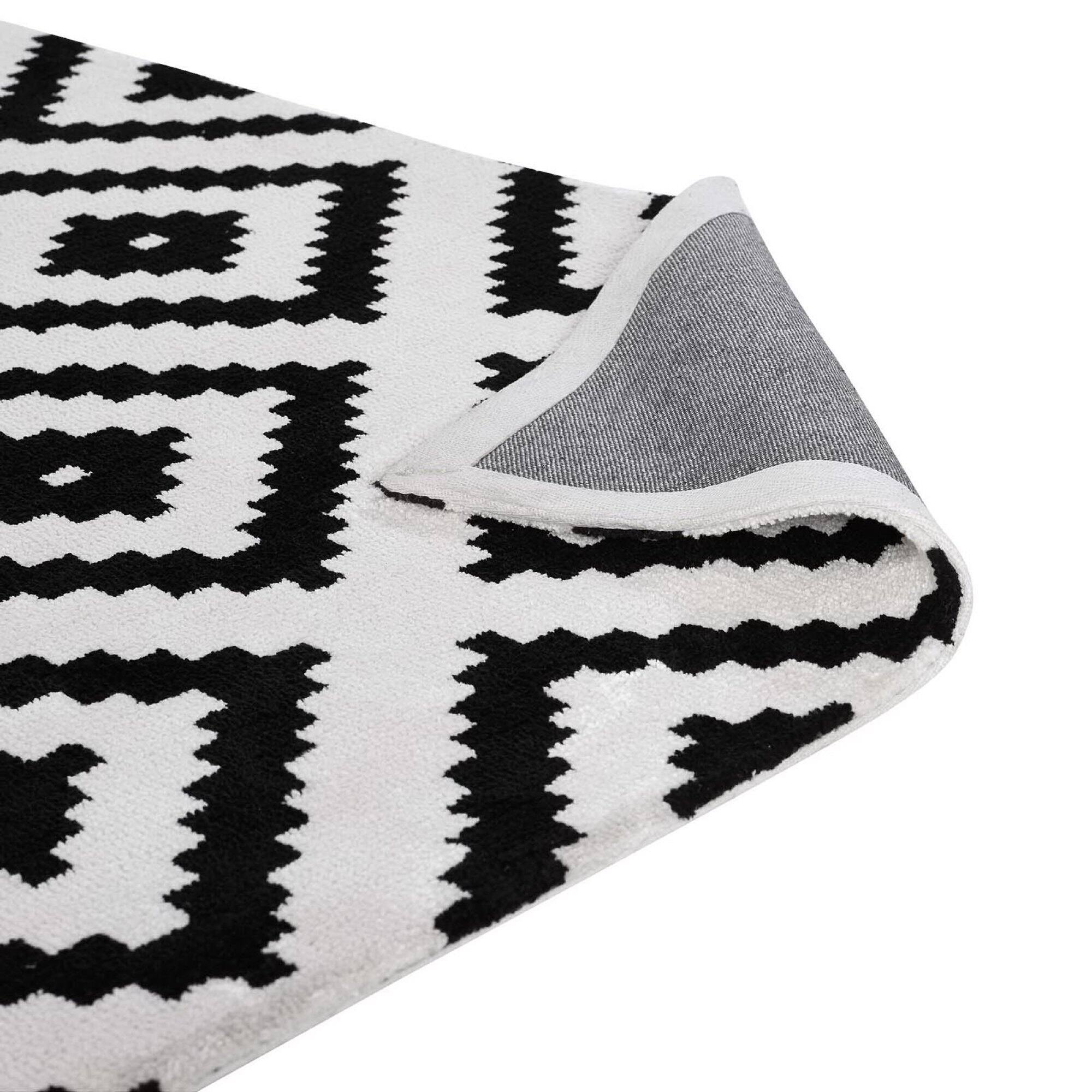 Alt View 2. Modway - Alika Abstract Diamond Trellis Area Rug - Black and White.