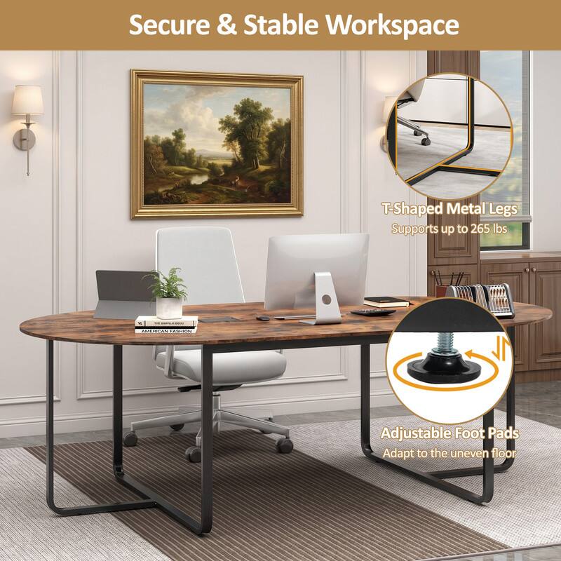 Secure & Stable Workspace

T-Shaped Metal Legs
Supports up to 265 lbs

Adjustable Foot Pads
Adapt to the uneven floor