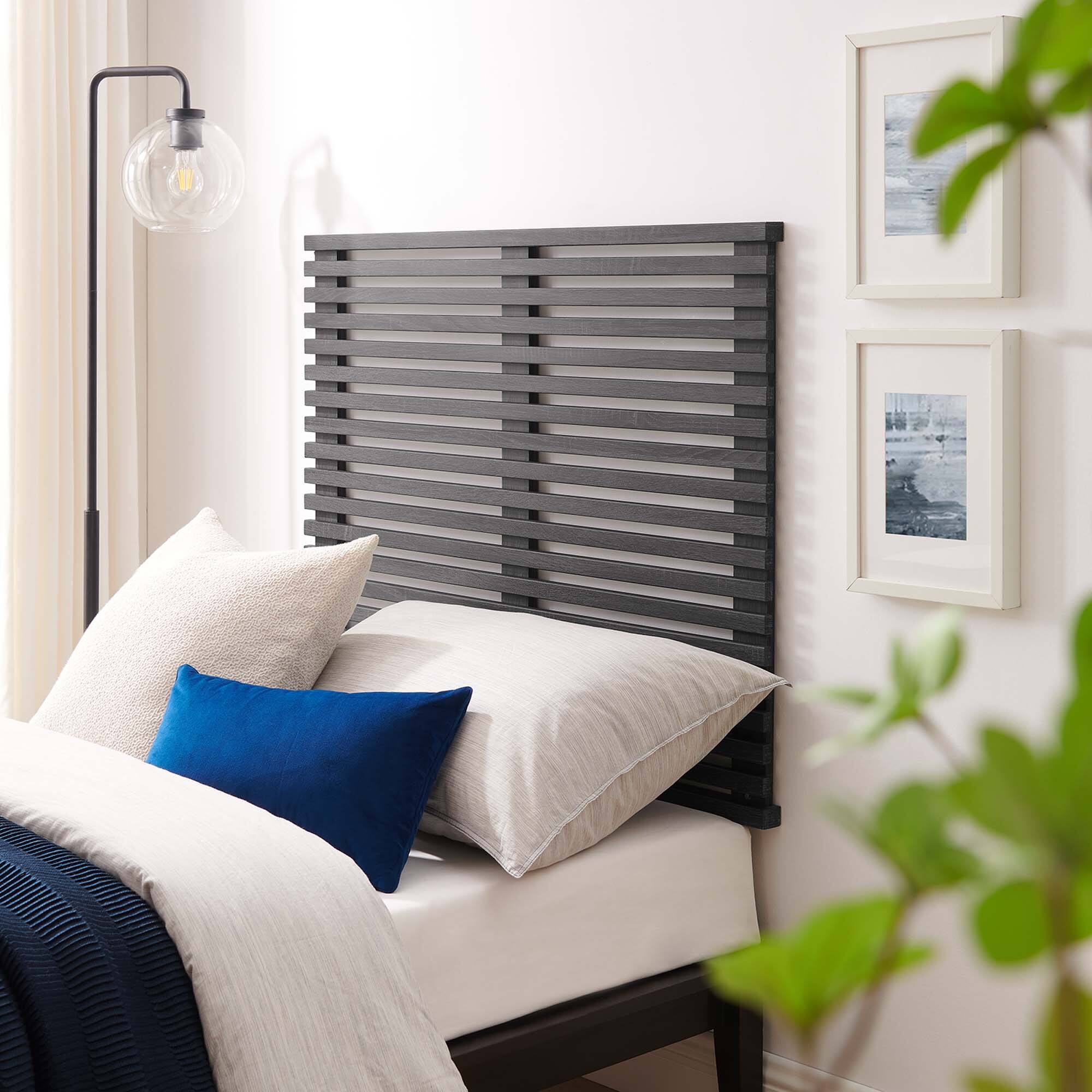 Alt View 2. Modway - Render Wall Mount Twin Headboard by Modway - Charcoal.