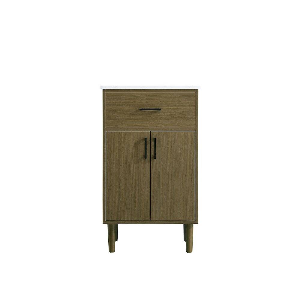 Alt View 3. Elegant Kitchen and Bath - Chandler 20 Inch Single Bathroom Vanity In Chestnut Brown - Chestnut Brown.