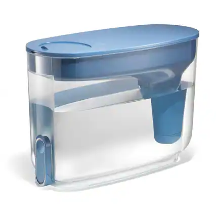 Front. FINEAK - Home 18-Cup Water Filter Dispenser-Advanced Protection for Clean Water - Stormy Blue.
