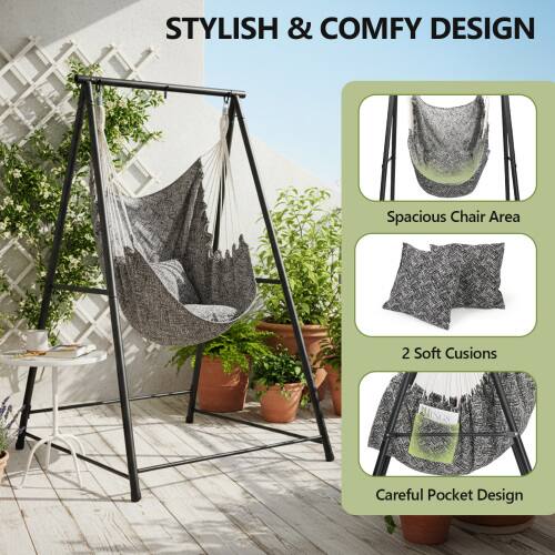 STYLISH & COMFY DESIGN  
- Spacious Chair Area  
- 2 Soft Cushions  
- Careful Pocket Design
