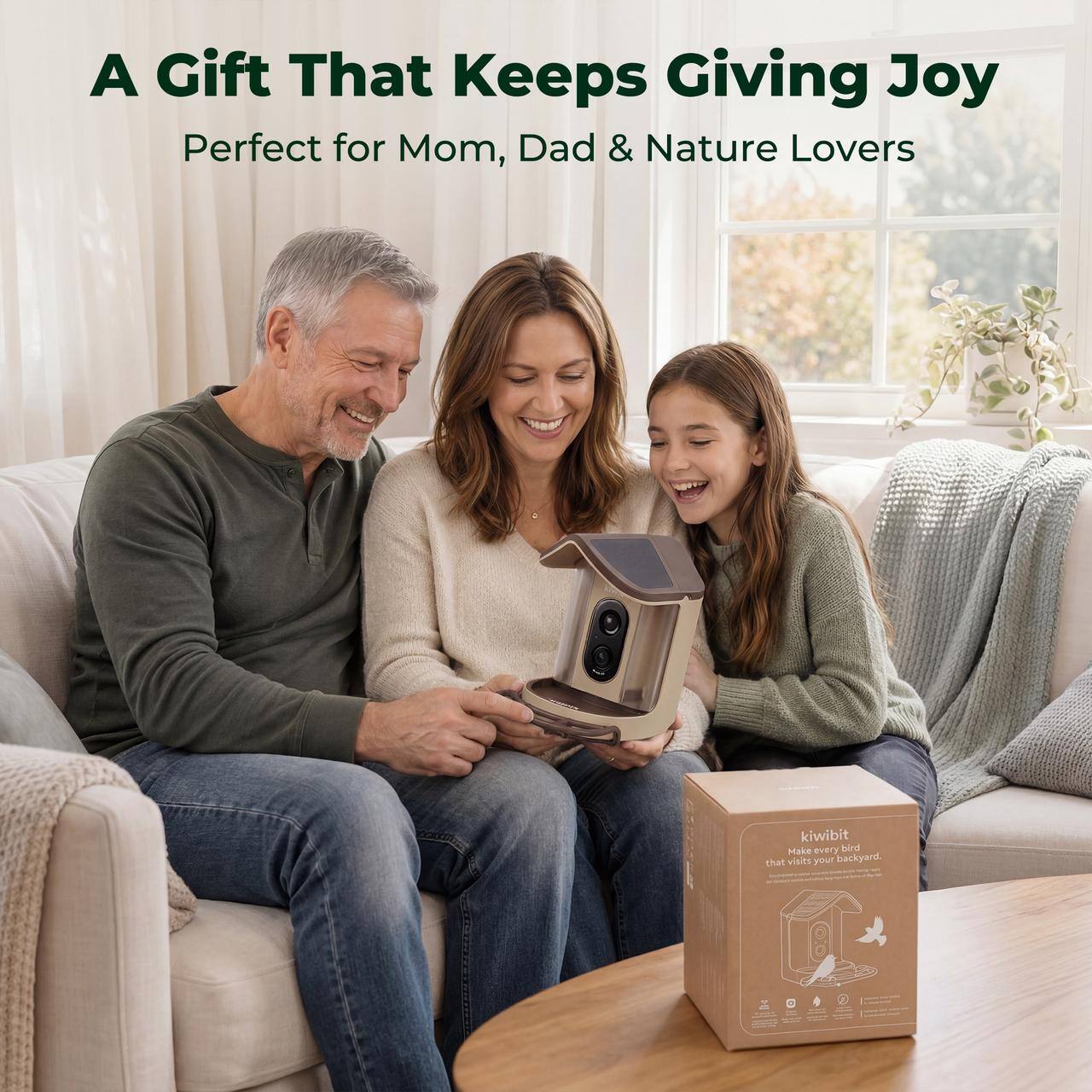 A Gift That Keeps Giving Joy  
Perfect for Mom, Dad & Nature Lovers  

kiwibit  
Make every bird chat visits your backyard
