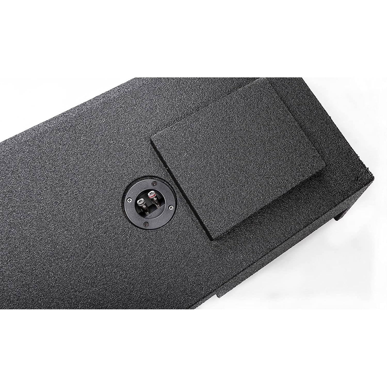 Alt View 3. QPower - QPower QBGMC12 2007 HT 12 Inch Subwoofer Enclosure for 2007 to 2013 GMC & Chevy - Charcoal Black.
