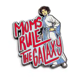 Star Wars - Princess Leia "Moms Rule The Galaxy" Enamel Pin - Multi-Colored