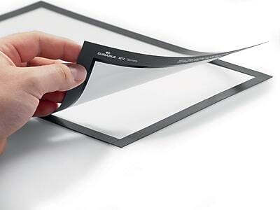 Alt View 3. Durable - DURAFRAME Document Holder, 8.5" x 11", Wall Mounted, Vertical/Horizontal, Bottom Loading, 2/Pack - Black.