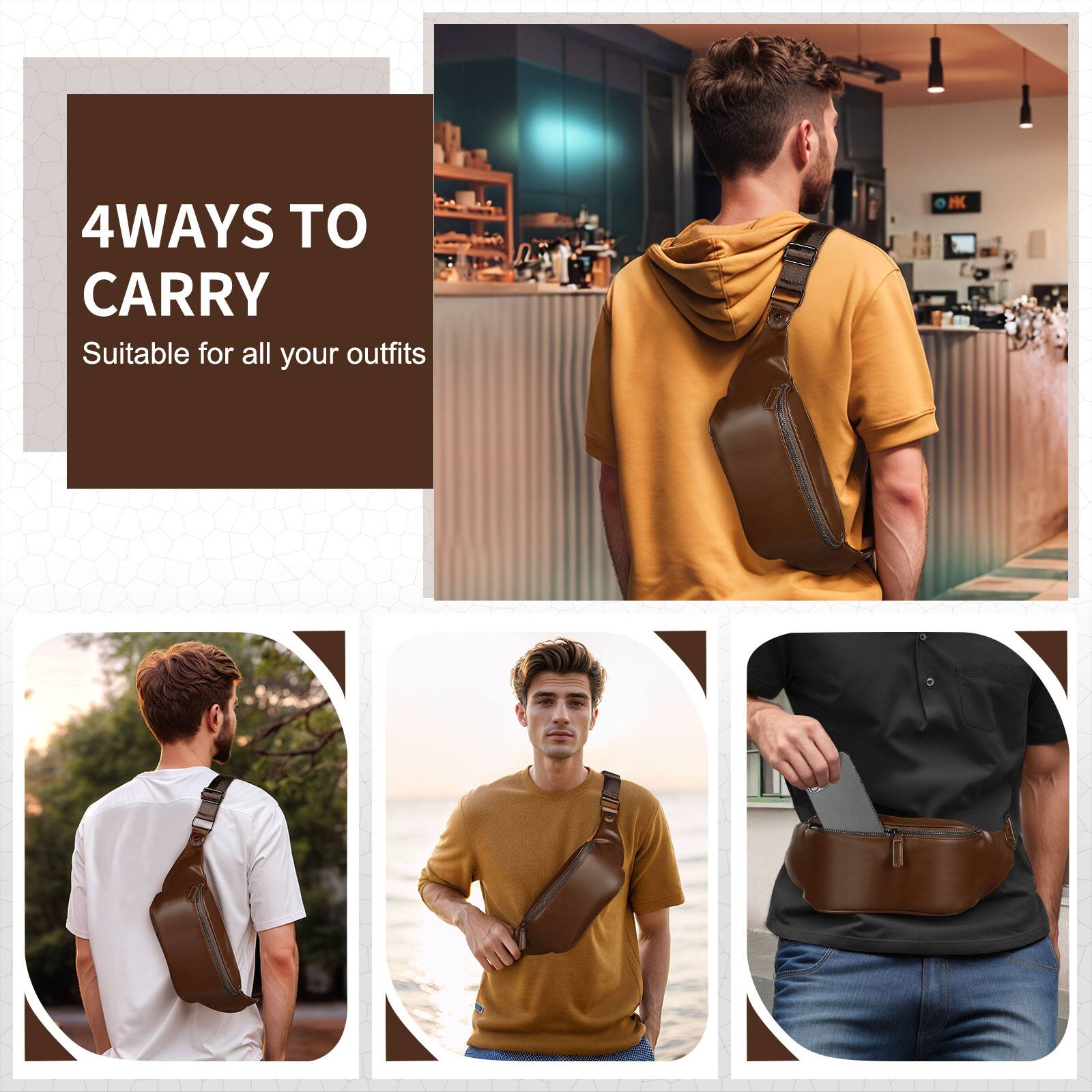 4 WAYS TO CARRY  
Suitable for all your outfits