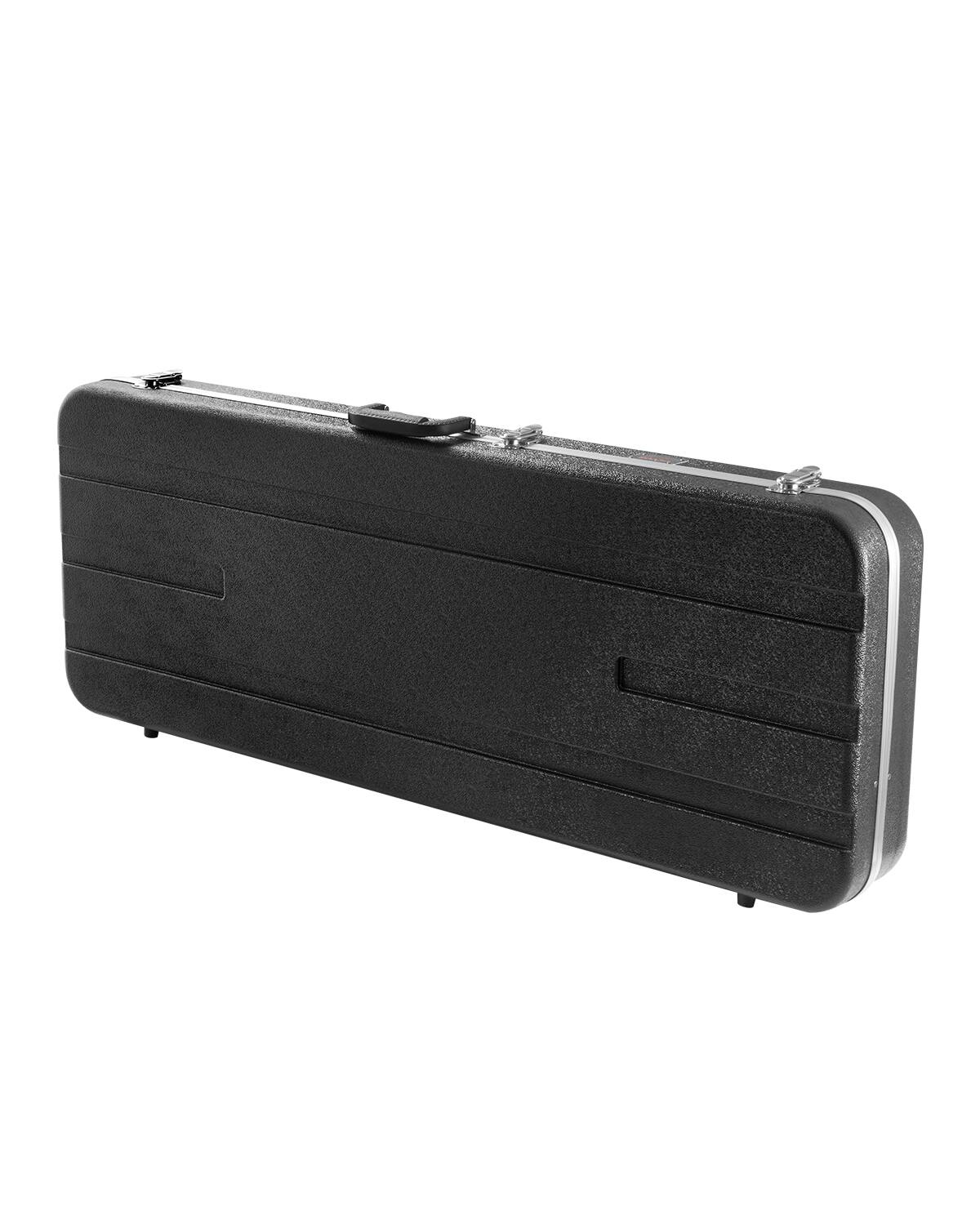 Front. VEVOR - Electric Guitar Hard Case, 41.34 in Rectangular Guitar Hard Case, With Lock Latch Key Handle, ABS Padding Soft Lining - Black.