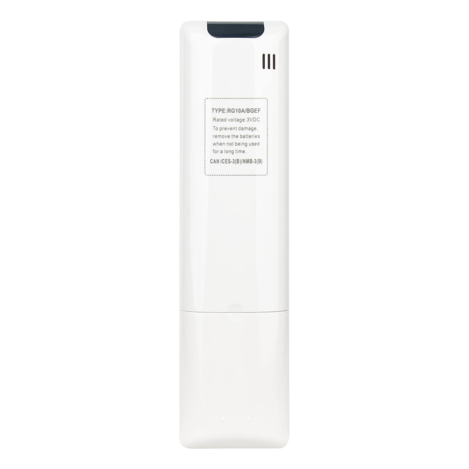 TYPE: RG10A/BGEF  
Rated voltage: 3VDC  
To prevent damage, remove the batteries when not being used for a long time  
CAN ICS-3(B)/NMB-3(B)