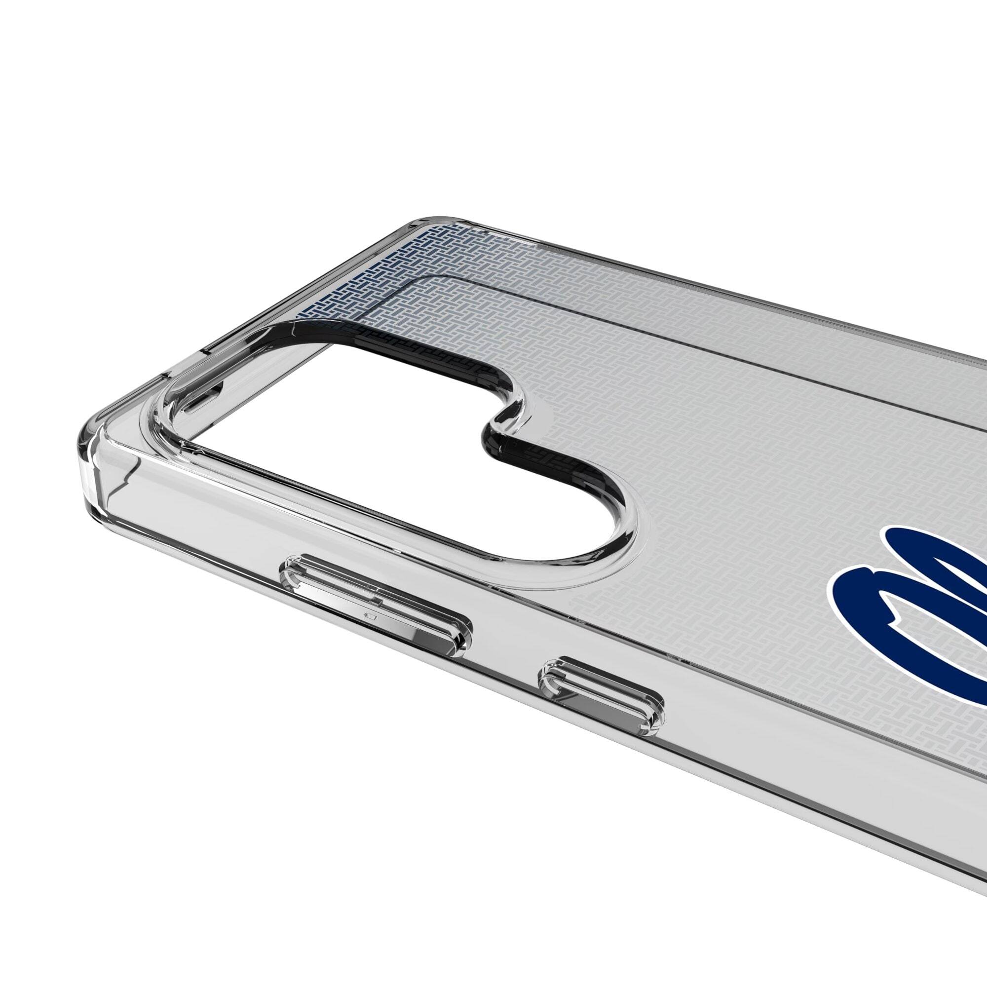 Alt View 2. Keyscaper - Ole Miss Rebels Linen Logo Galaxy Clear Case - S22 - Multicolor.