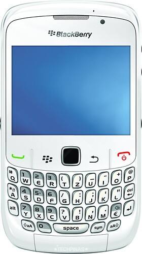 Front Standard. BlackBerry - 8520 Mobile Phone (Unlocked) - White.