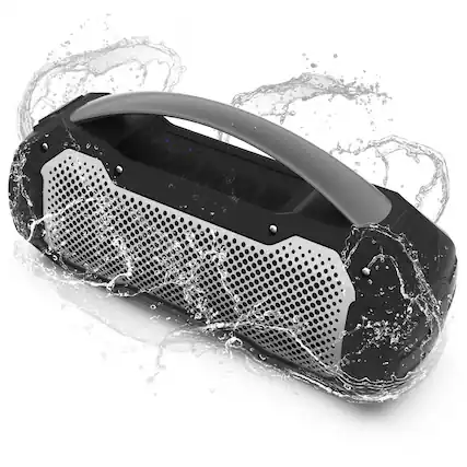 Front. Pyle - PyleUsa Waterproof Portable Bluetooth Wireless - Black.