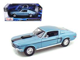 1968 Ford Mustang CJ Cobra Jet 1/18 Diecast Model Car by Maisto - Blue