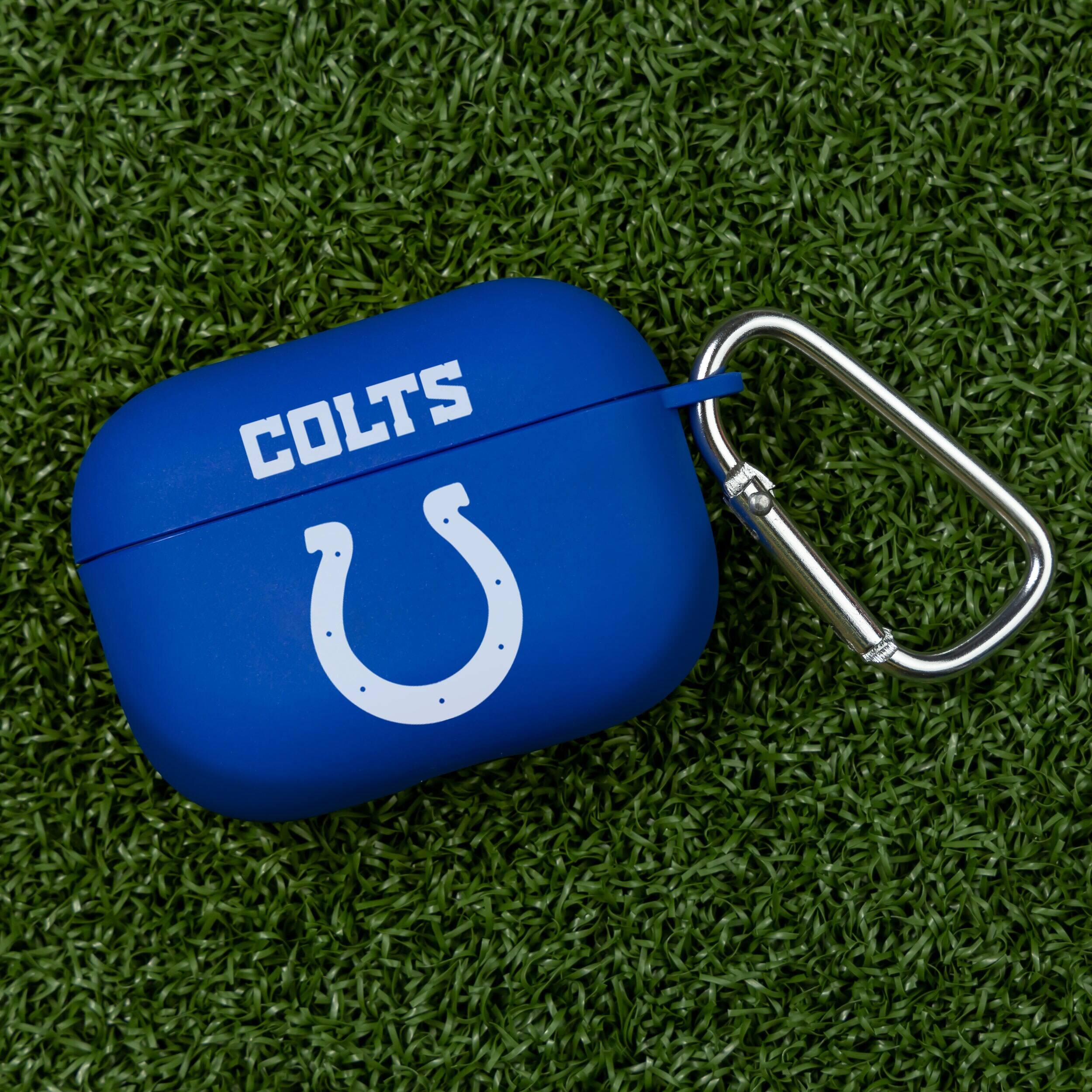 Alt View 2. Artinian - Indianapolis Colts AirPods Pro Silicone Case Cover - Blue.
