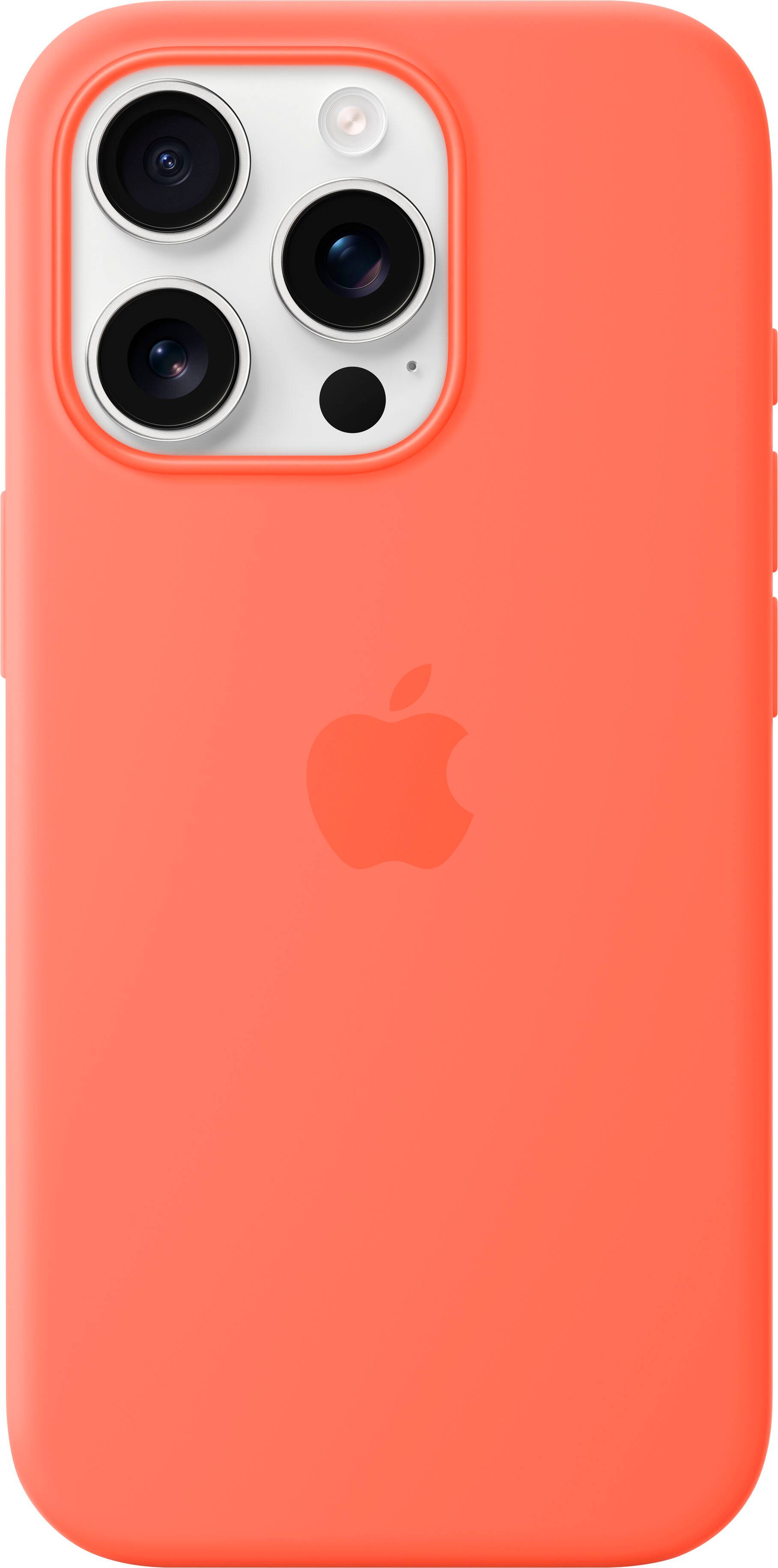 Apple - iPhone 16 Pro Silicone Case with MagSafe - Tangerine