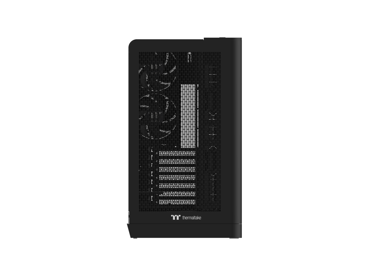 Alt View 4. Thermaltake - Thermaltake View 390 Air; Mid Tower; 2x120mm Fans; 360mm Rad; 420mm GPU; Hidden Connectors; Rotatable Slots; Black - Black.