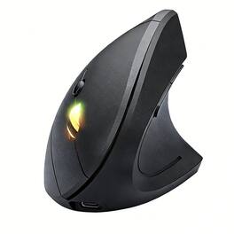SKRAN - Vertical Ergonomic Wireless Bluetooth Mouse - 57° Wrist-Friendly, 3-Level DPI, Silent Click for Office/Gaming - Wireless - Black