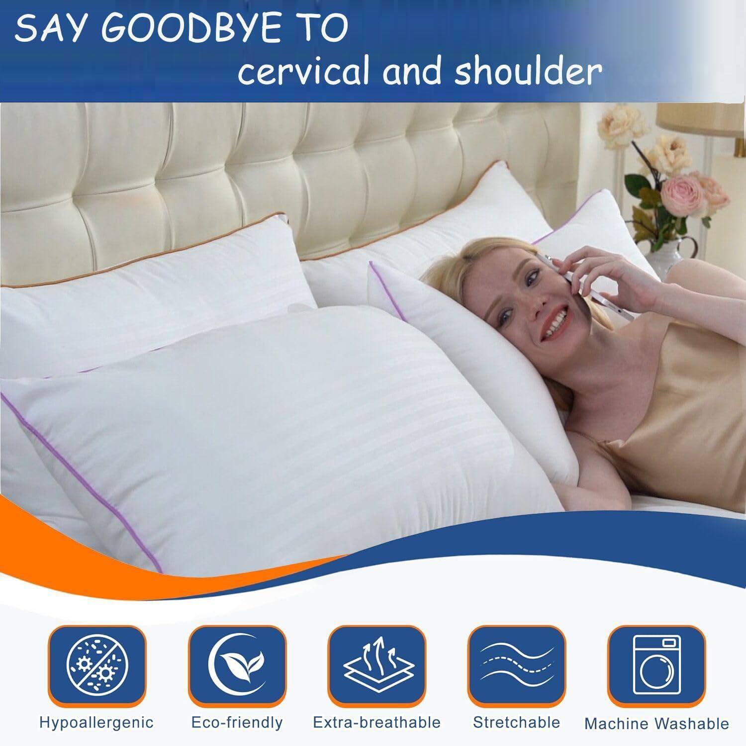 SAY GOODBYE TO cervical and shoulder

- Hypoallergenic
- Eco-friendly
- Extra-breathable
- Stretchable
- Machine Washable