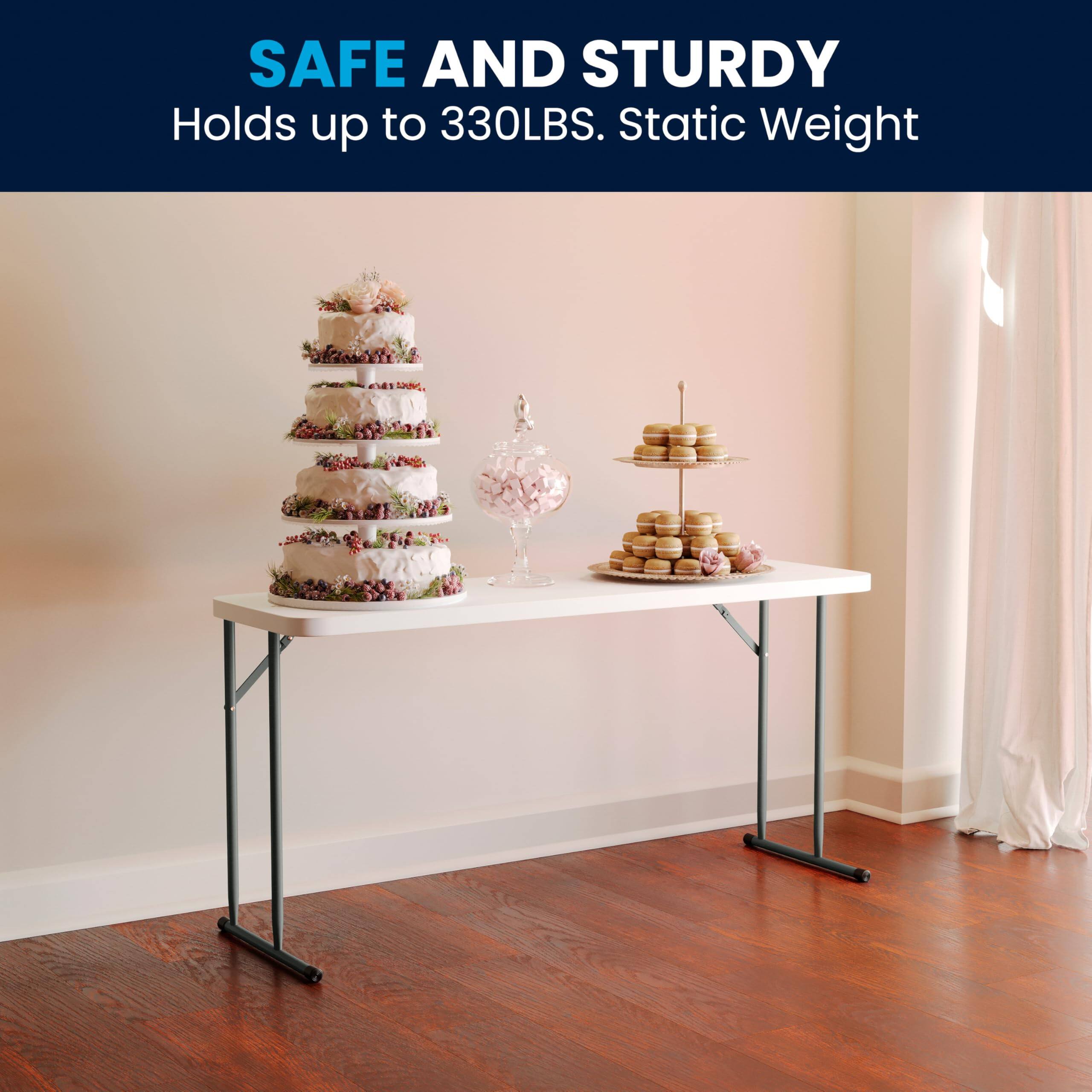 SAFE AND STURDY  
Holds up to 330LBS. Static Weight