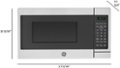 Angle Zoom. GE - 0.7 Cu. Ft. Compact Microwave - Stainless Steel.