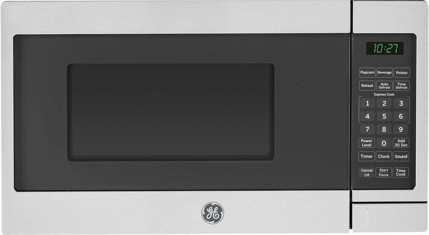 Ge 0 7 Cu Ft Compact Microwave Stainless Steel Jes1072shss