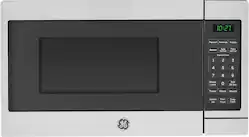 GE - 0.7 Cu. Ft. Countertop Microwave with Convenience Cooking Controls - Stainless Steel - Front_Zoom