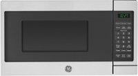 Front Zoom. GE - 0.7 Cu. Ft. Compact Microwave - Stainless Steel.