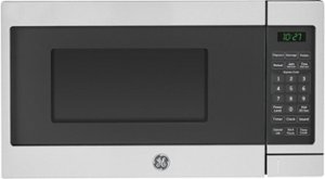 GE - 0.7 Cu. Ft. Compact Microwave - Stainless Steel - Front_Zoom