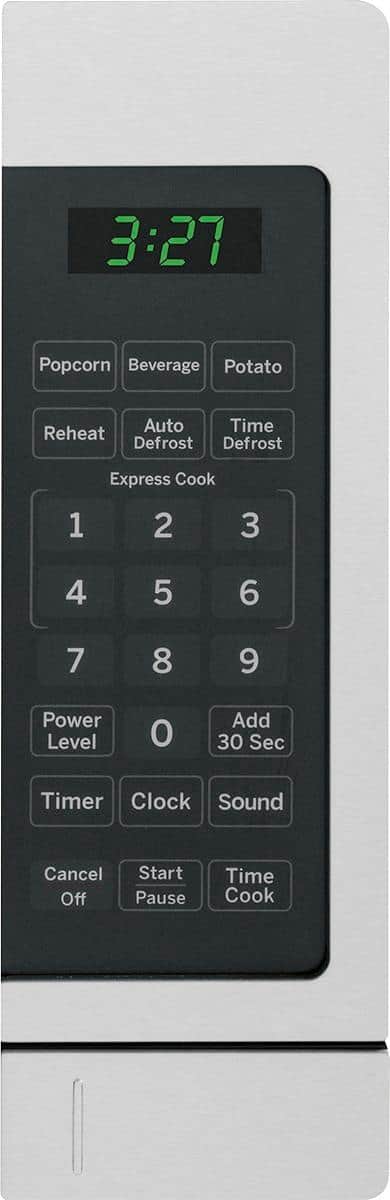 Alt View 1. GE - 0.7 Cu. Ft. Compact Microwave - Stainless Steel.
