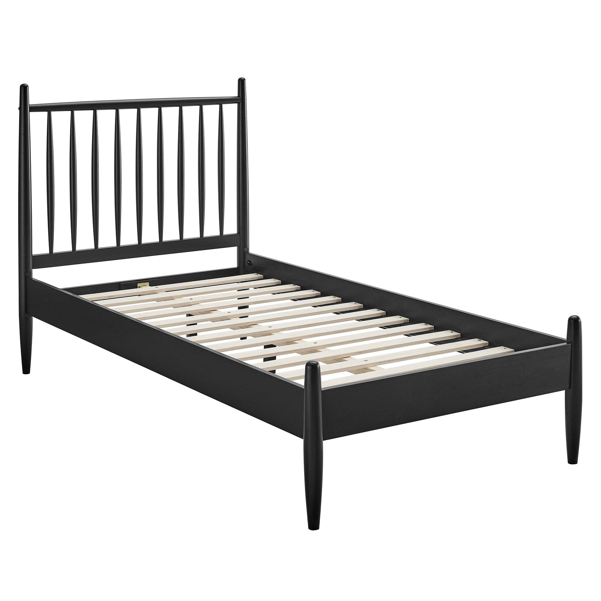 Alt View 2. Modway - Zane Size Spindle Bed by Modway - Black.