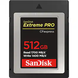 SanDisk - 512GB Extreme PRO CFexpress Card Type B SDCFE-512G-GN4NN