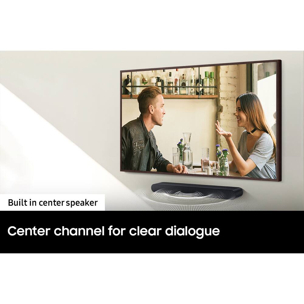 Built in center speaker  
Center channel for clear dialogue