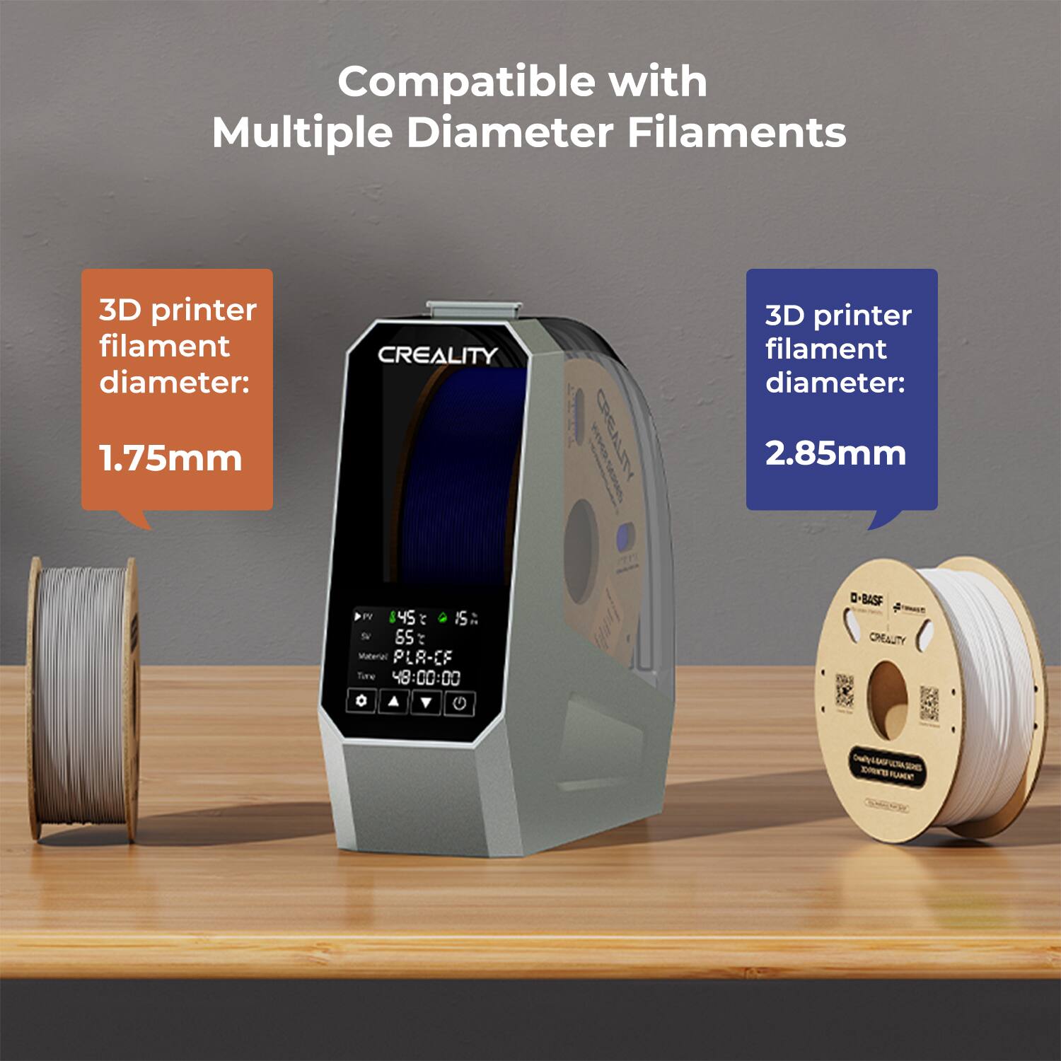 Alt View 17. Creality - Space Filament Dryer - Gray.