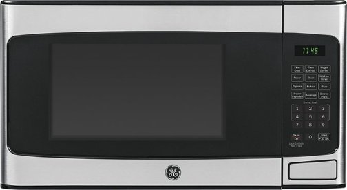 GE - 1.1 Cu. Ft. Mid-Size Microwave - Stainless steel