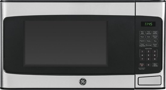 Front Zoom. GE - 1.1 Cu. Ft. Mid-Size Microwave - Stainless Steel.