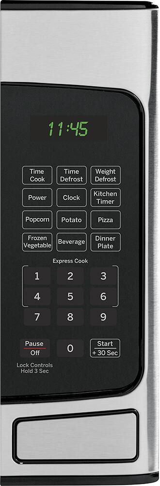 Alt View 1. GE - 1.1 Cu. Ft. Mid-Size Microwave - Stainless Steel.
