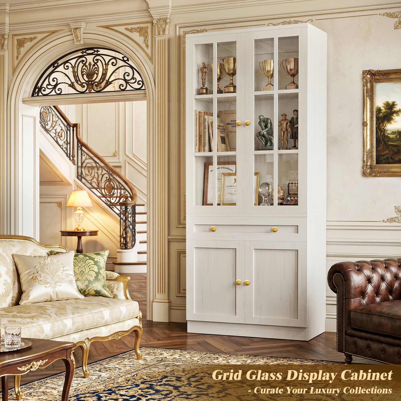 RELECD
ASSES
udi MALEV   ELICK
a Certificate

Grid Glass Display Cabinet - Curate Your Luxury Collections